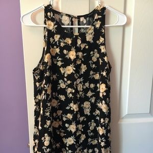 black flowy short dress